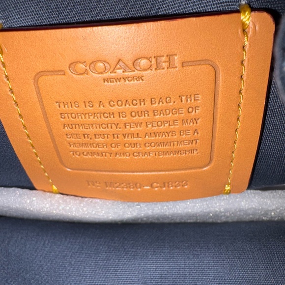 Coach Signature Mini Riya Denim Backpack - Picture 9 of 9